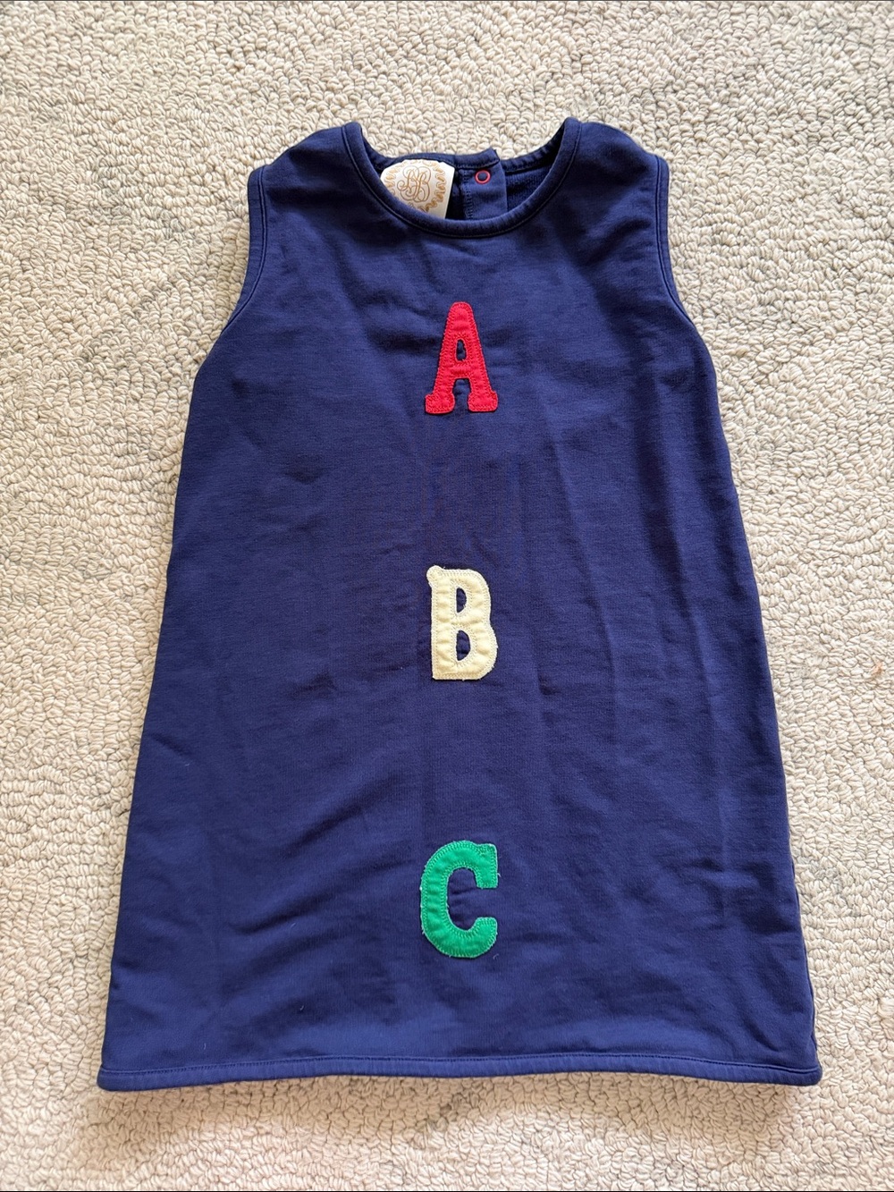The Beaufort Bonnet Company Girls ABC Appliqué Sleeveless Dress